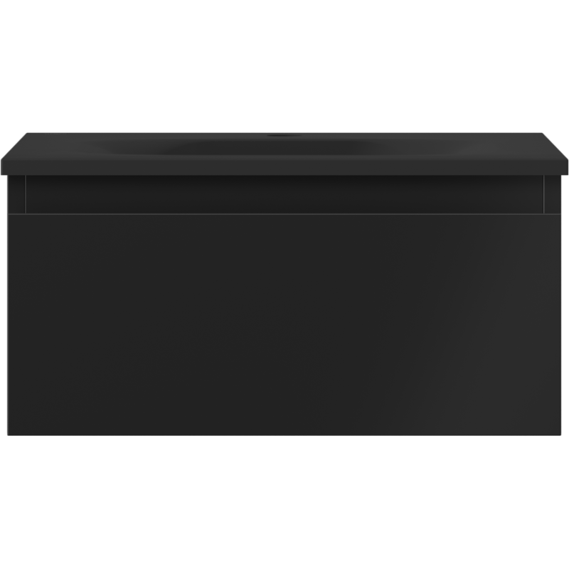 Mexen Orio dulap de baie 50 cm cu chiuvetă Vela, 1 sertar, negru mat - 91A10-05023-1-BF71-W23M71