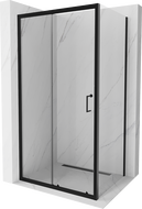 Mexen Apia cabină de duș extensibilă 120 x 70 cm, transparent, Neagră - 840-120-070-70-00