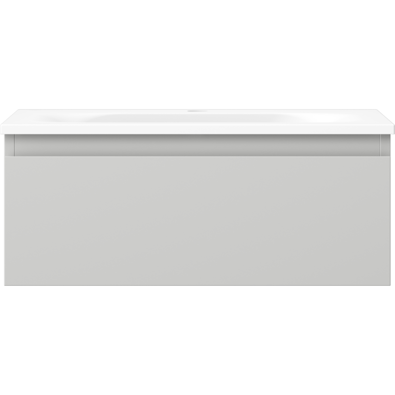 Mexen Orio fürdőszobai szekrény 60 cm-es Vela mosdóval, 1 fiók, szürke matt/fehér matt - 91A10-06023-1-BF62-W23M01