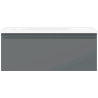 Dulap baie Mexen Orio 60 cm cu lavoar Vela, 1 sertar, grafit mat/alb mat - 91A10-06023-1-BF66-W23M01