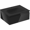 Dulap de baie Mexen Orio 60 cm cu lavoar Vela, 1 sertar, negru lucios/mat - 91A10-06023-1-BF70-W23M71