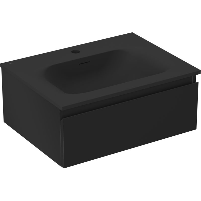 Mexen Orio dulap baie 60 cm cu lavoar Vela, 1 sertar, negru mat - 91A10-06023-1-BF71-W23M71