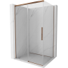 Cabină de duș culisantă Mexen Rox 130 x 120 cm, transparent, aur roz - 8C2-130-120-60-00