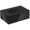 Mexen Orio dulap baie 70 cm cu lavoar Vela, 1 sertar, negru lucios/negru mat - 91A10-07023-1-BF70-W23M71