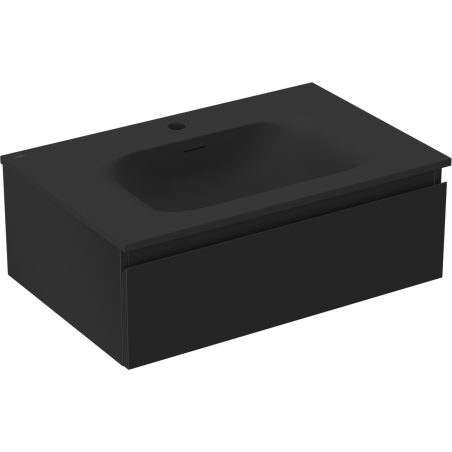 Mexen Orio dulap baie 70 cm cu lavoar Vela, 1 sertar, negru mat - 91A10-07023-1-BF71-W23M71