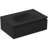 Mexen Orio dulap baie 70 cm cu lavoar Vela, 1 sertar, negru mat - 91A10-07023-1-BF71-W23M71