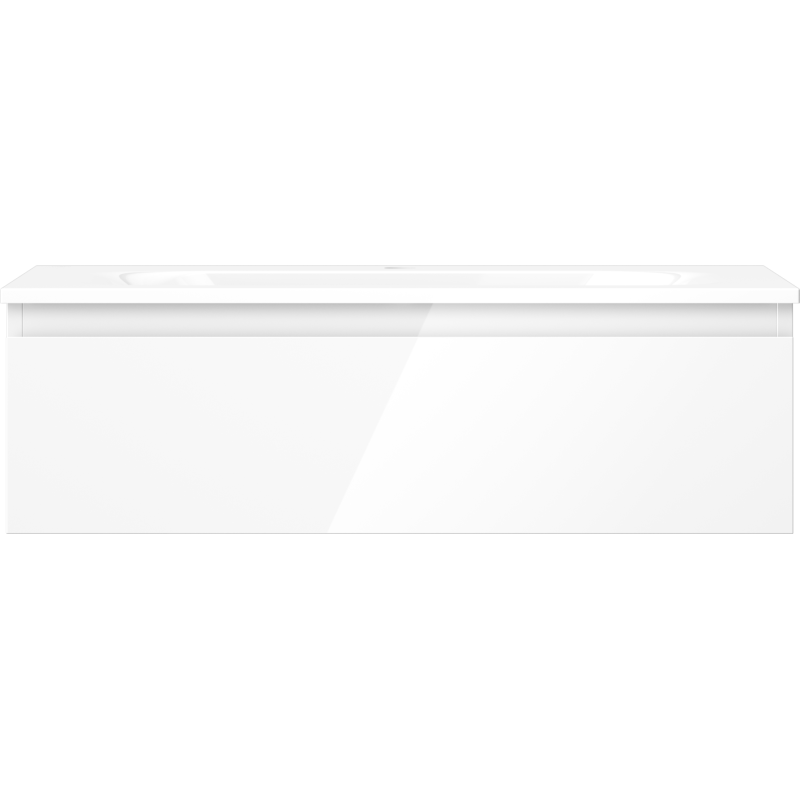Mexen Orio 80 cm-es fürdőszobai szekrény Vela mosdóval, 1 fiók, fényes fehér - 91A10-08023-1-BF00-W23M00