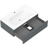 Mexen Orio fürdőszobaszekrény 80 cm, Vela mosdóval, 1 fiók, grafit matt/fehér matt - 91A10-08023-1-BF66-W23M01
