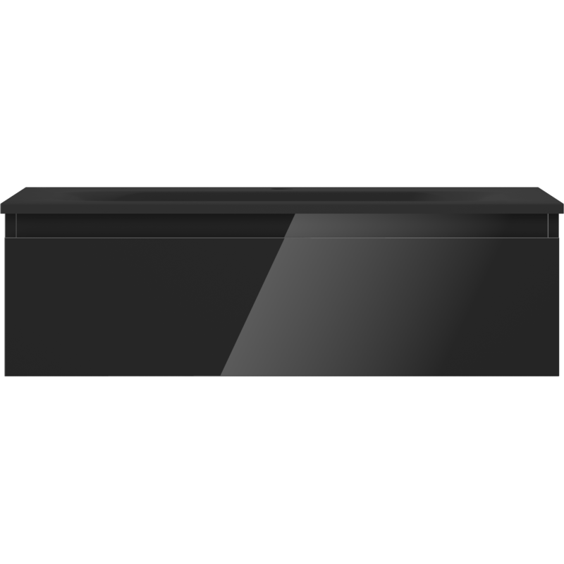 Mexen Orio dulap de baie 80 cm cu chiuvetă Vela, 1 sertar, negru lucios/negru mat - 91A10-08023-1-BF70-W23M71
