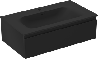 Mexen Orio dulap de baie 80 cm cu lavoar Vela, 1 sertar, negru mat - 91A10-08023-1-BF71-W23M71