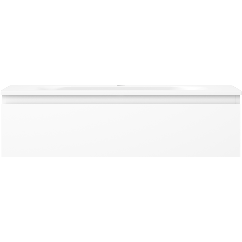 Mexen Orio fürdőszobai szekrény 90 cm Vela mosdóval, 1 fiók, fehér matt - 91A10-09023-1-BF01-W23M01