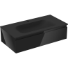 Mexen Orio dulap baie 90 cm cu lavoar Vela, 1 sertar, negru lucios/negru mat - 91A10-09023-1-BF70-W23M71