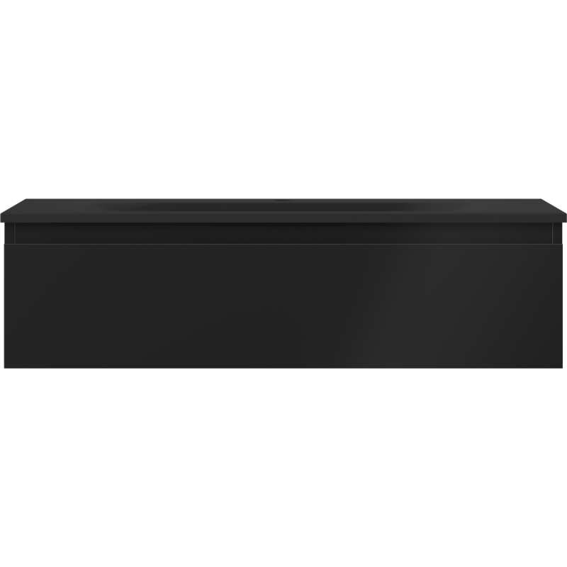 Mexen Orio fürdőszobai szekrény 90 cm mosdóval Vela, 1 fiók, fekete matt - 91A10-09023-1-BF71-W23M71