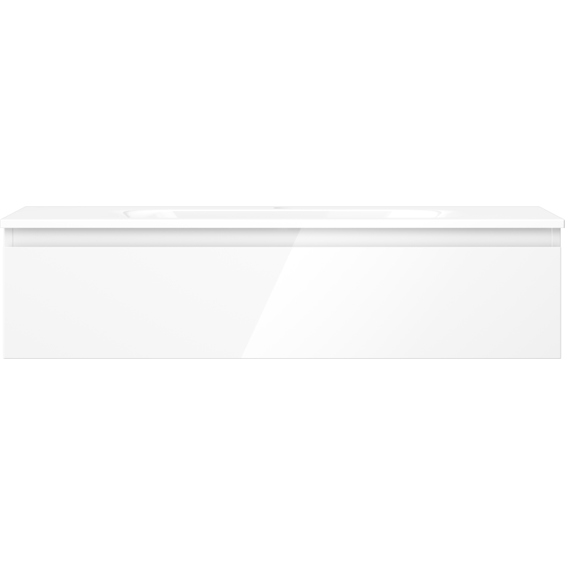 Mexen Orio 100 cm-es fürdőszobai szekrény Vela mosdóval, 1 fiók, fehér fényes - 91A10-10023-1-BF00-W23M00