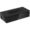 Mexen Orio dulap baie 100 cm cu lavoar Vela, 1 sertar, negru lucios/negru mat - 91A10-10023-1-BF70-W23M71