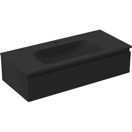 Mexen Orio dulap baie 100 cm cu chiuvetă Vela, 1 sertar, negru mat - 91A10-10023-1-BF71-W23M71