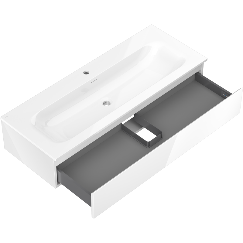Mexen Orio dulap baie 120 cm cu lavoar Vela, 1 sertar, alb lucios - 91A10-12023-1-BF00-W23M00