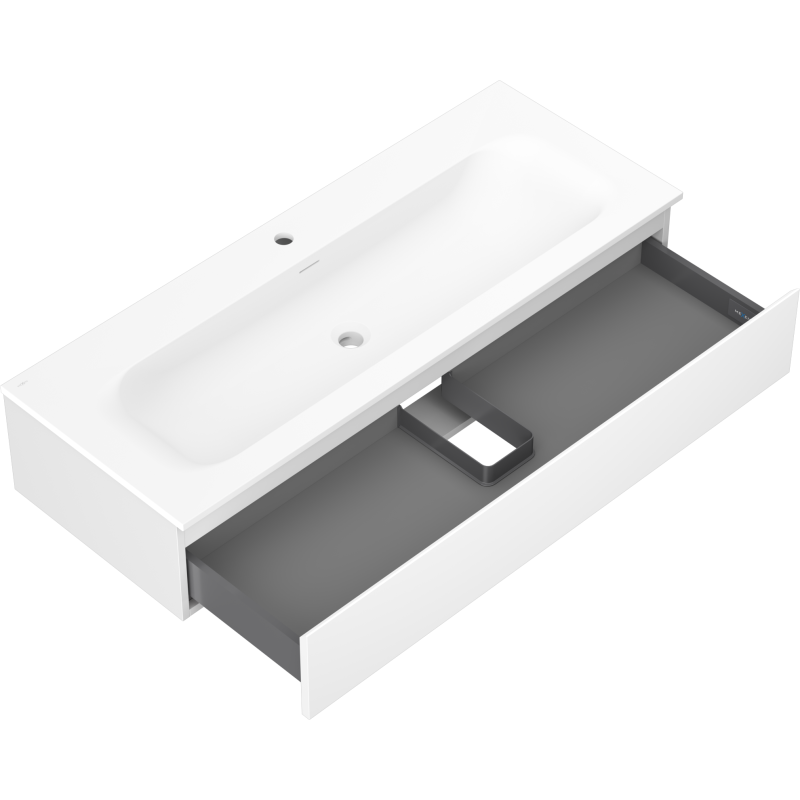 Mexen Orio dulap baie 120 cm cu lavoar Vela, 1 sertar, alb mat - 91A10-12023-1-BF01-W23M01