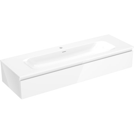 Mexen Orio dulap de baie 140 cm cu lavoar Vela, 1 sertar, alb lucios - 91A10-14023-1-BF00-W23M00