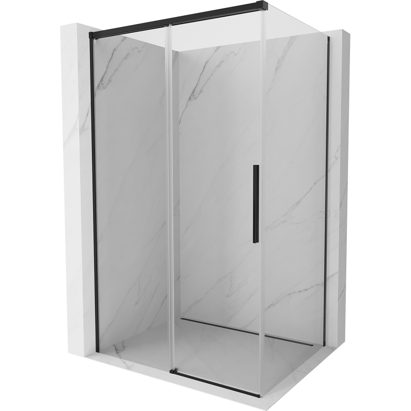 Mexen Rox cabină de duș glisantă 130 x 95 cm, transparentă, neagră - 8C2-130-095-70-00