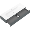 Mexen Orio dulap baie 140 cm cu lavoar Vela, 1 sertar, grafit mat/alb mat - 91A10-14023-1-BF66-W23M01