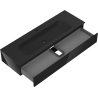 Dulap Mexen Orio pentru baie 140 cm cu lavoar Vela, 1 sertar, negru lucios/negru mat - 91A10-14023-1-BF70-W23M71
