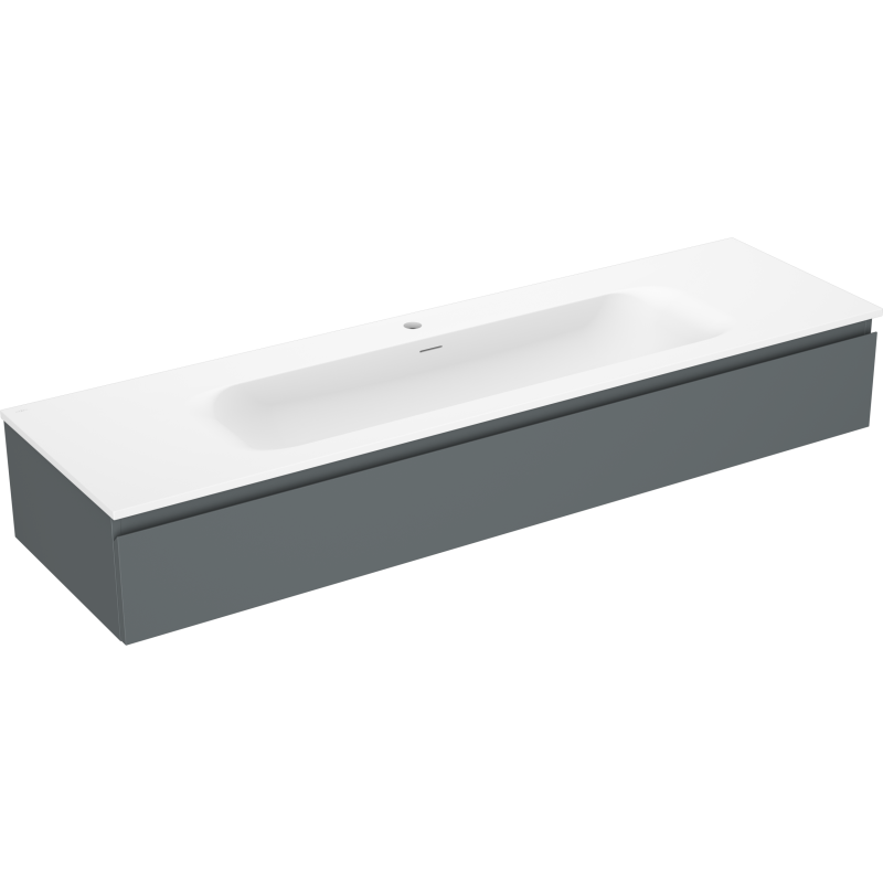 Mexen Orio dulap baie 160 cm cu lavoar Vela, 1 sertar, grafit mat/alb mat - 91A10-16023-1-BF66-W23M01