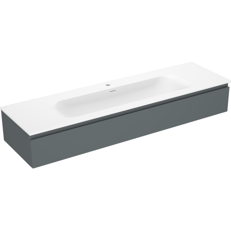 Mexen Orio dulap baie 160 cm cu lavoar Vela, 1 sertar, grafit mat/alb mat - 91A10-16023-1-BF66-W23M01