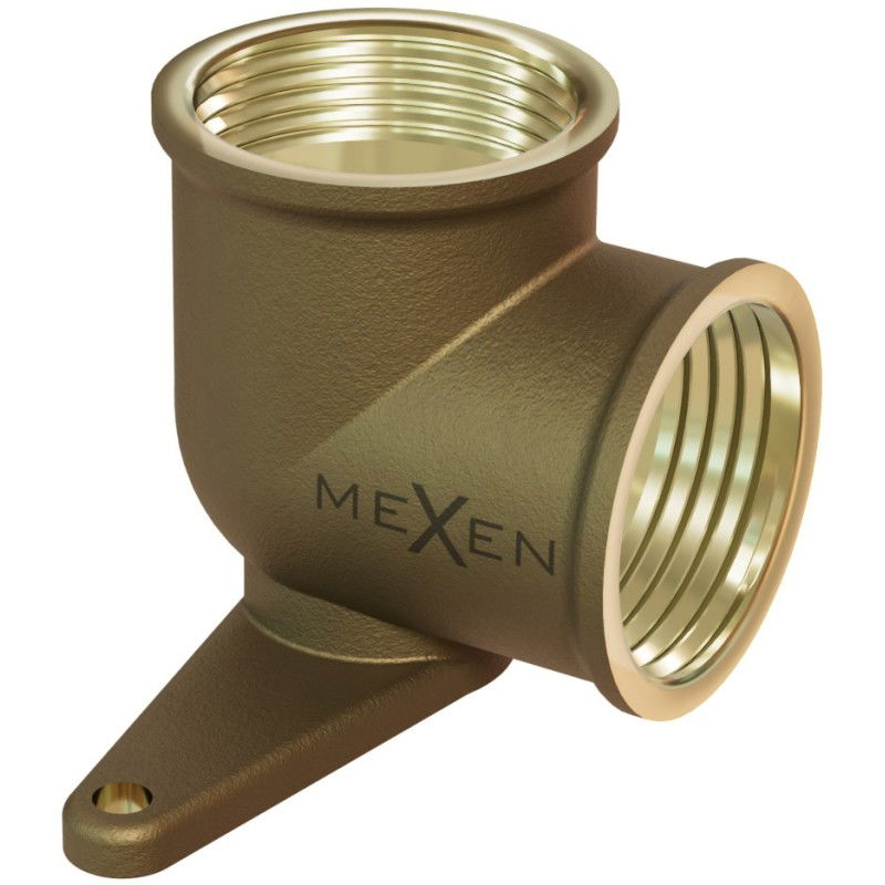 Mexen BRASS réz könyök, falra szerelhető, 1/2 "belső menetű x 1/2" belső menetű - W97408-1212