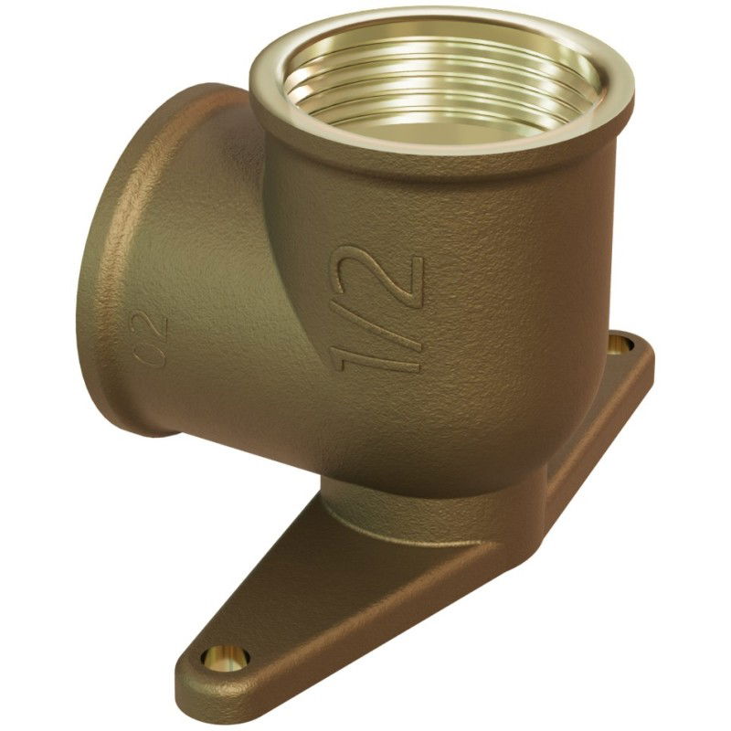 Mexen BRASS colțar din alamă, montat pe perete cu suport 1/2 GW x 1/2 GW - W97408-1212