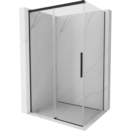 Mexen Rox cabină de duș cu uși glisante 155 x 95 cm, transparentă, neagră - 8C2-155-095-70-00