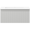 Mexen Rivel dulap baie 50 cm cu lavoar Otis, 1 sertar, canelat, gri mat/alb mat - 91A20-05023-1-BF62-W18M01