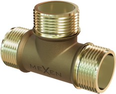 Mexen BRASS réz hármas csatlakozó 3/4 külső menet x 3/4 külső menet x 3/4 külső menet - W97411-343434
