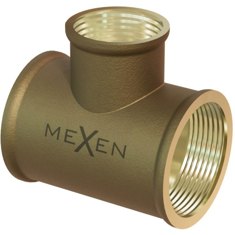 Mexen BRASS sárgaréz hármas csatlakozó 1 KB x 1/2 KB x 1 KB - W97412-101210