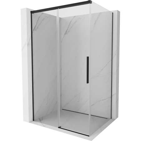 Cabină de duș glisantă Mexen Rox 135 x 120 cm, transparentă, neagră - 8C2-135-120-70-00