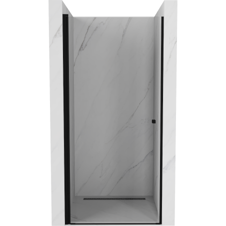 Mexen Pretoria ușa de duș cu balamale 70 cm, transparent, Neagră - 852-070-000-70-00
