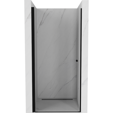 Mexen Pretoria nyíló zuhanyajtó 80 cm, átlátszó, fekete - 852-080-000-70-00