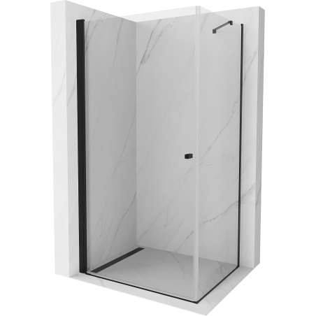 Mexen Pretoria cabină de duș cu balamale 70 x 90 cm, transparent, Neagră - 852-070-090-70-00