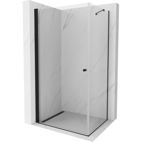Mexen Pretoria cabină de duș cu balamale 70 x 100 cm, transparent, Neagră - 852-070-100-70-00