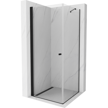 Mexen Pretoria cabină de duș cu balamale 90 x 90 cm, transparent, Neagră - 852-090-090-70-00
