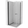Mexen Pretoria Duo cabină de duș cu balamale 70 x 70 cm, transparent, Neagră - 852-070-070-70-00-02