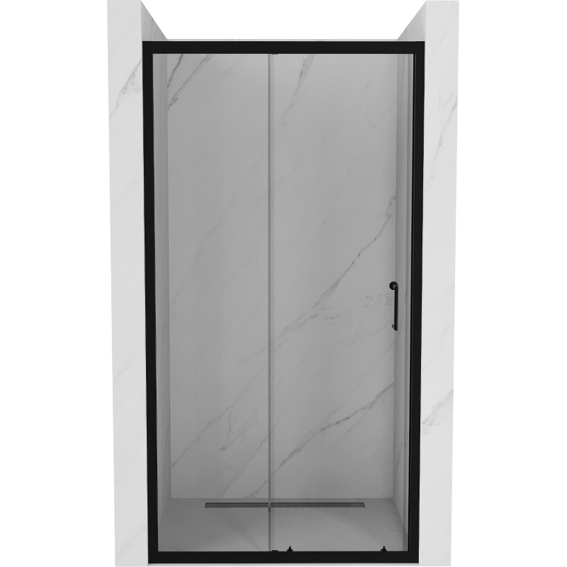 Mexen Apia ușă de duș culisantă 150 cm, transparentă, neagră - 845-150-000-70-00
