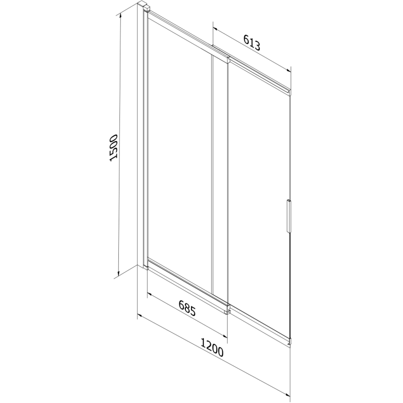 Mexen Fox paravan de duș 2-panouri glisante 120 x 150 cm, transparent, gun gray periat - 891-120-002-66-00
