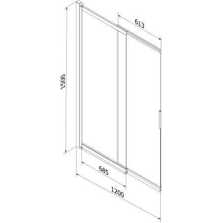 Mexen Fox paravan de duș 2-panouri glisante 120 x 150 cm, transparent, gun gray periat - 891-120-002-66-00