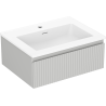 Mexen Rivel dulap baie 60 cm cu lavoar Otis, 1 sertar, canelat, gri mat/alb mat - 91A20-06023-1-BF62-W18M01