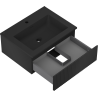 Mexen Rivel dulap baie 60 cm cu lavoar Otis, 1 sertar, canelat, negru mat - 91A20-06023-1-BF71-W18M71