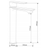 Mexen Royo baterie de chiuvetă înaltă, gun gray periat - 72210-66