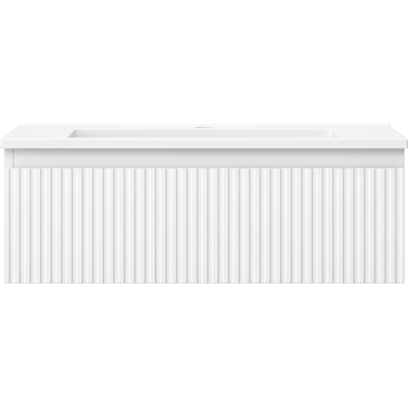 Mexen Rivel dulap baie 70 cm cu lavoar Otis, 1 sertar, frontal canelat, alb mat - 91A20-07023-1-BF01-W18M01