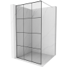 Mexen Kioto Walk-in Zuhanyfal 110 x 200 cm, fekete rács 8 mm, króm - 800-110-101-01-77