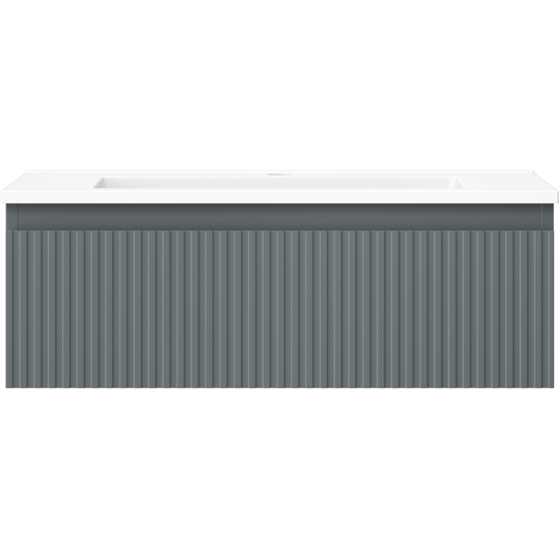 Mexen Rivel dulap de baie 70 cm cu lavoar Otis, 1 sertar, canelat, grafit mat/alb mat - 91A20-07023-1-BF66-W18M01